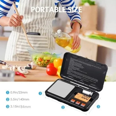 Báscula de bolsillo inteligente de alta precisión 200 g/0,01 g para joyería - Imagen 1 de 4
