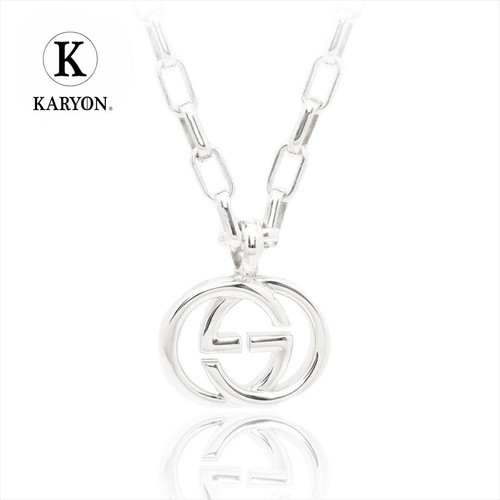 Y0715 Gucci Collana Incastro G Argento Ciondolo AG925 Donna Ragazza Regalo