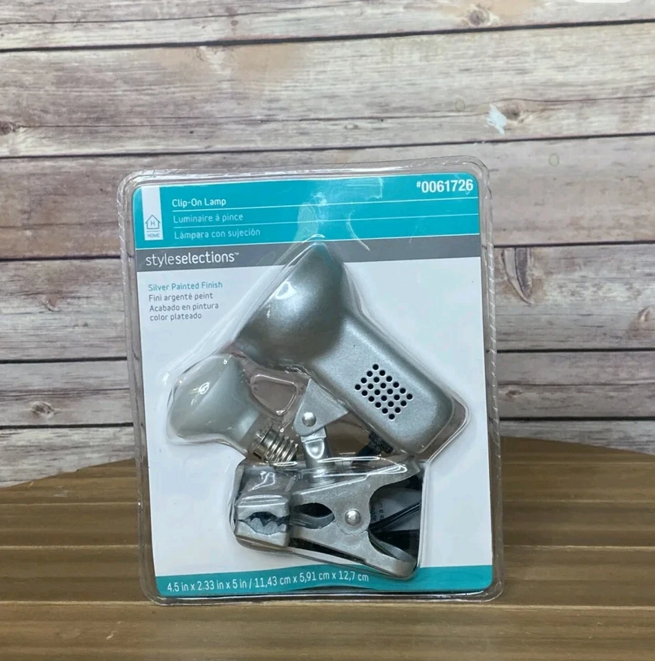Style Selections Electric Clip-On Lamp 0061726 Model 17346-004 25 Watts Bulb