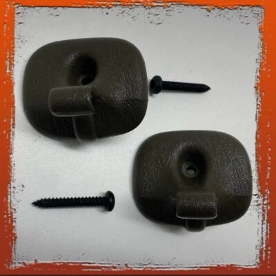 96 - 06 Chrysler Sebring Convertible Sun Visor Clips TAUPE BROWN TAN D79 - Image 1 of 4