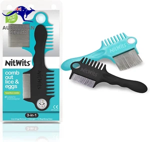 Head Lice & Egg Comb Twin Pack, 3-In-1 Comb, Detangles, Removes Lice & Eggs - Picture 1 of 12