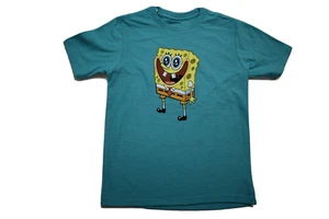 Spongebob Squarepants Youth Boys Spongebob Teal Shirt New M - Picture 1 of 5