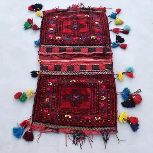 Khorjin Satteltasche Handarbeit Satteltasche Belutsch Wolldekor gewebt afghanischer Stamm - Bild 1 von 7