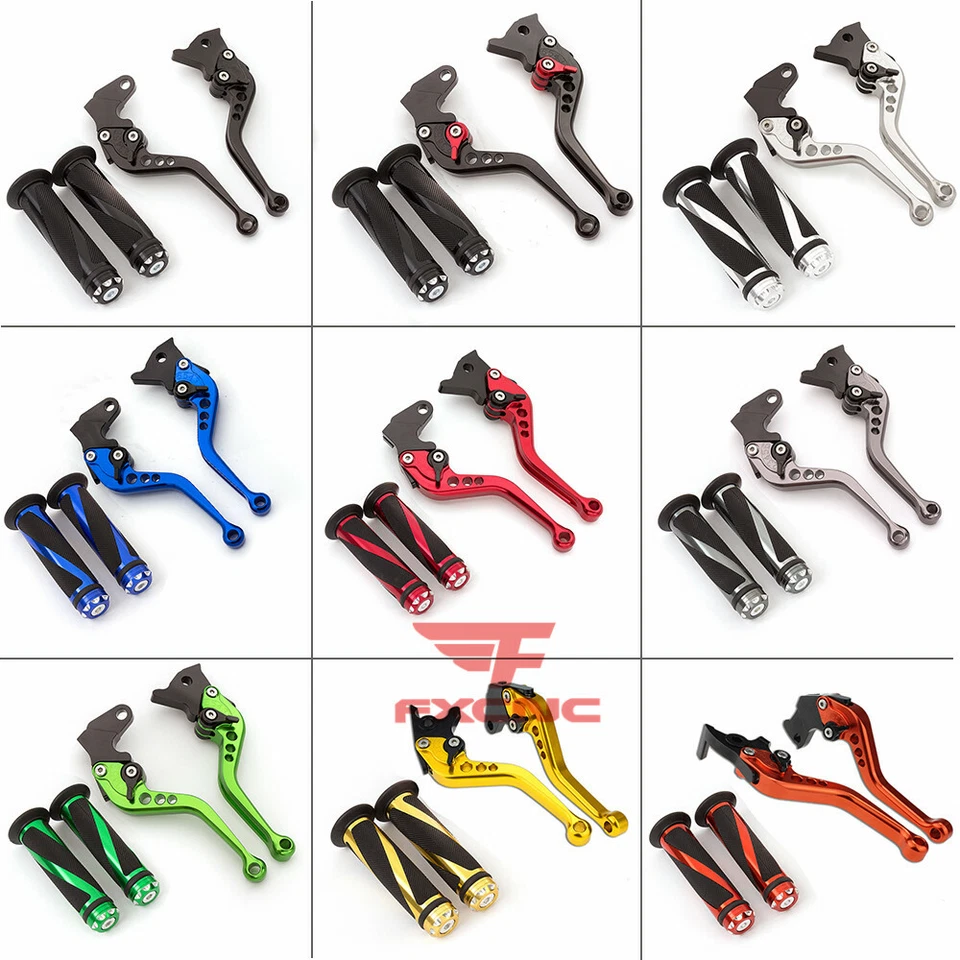 For Yamaha V-Star 650 Custom 1998-2016 CNC Short Long Brake Clutch Levers Grips - Image 1 of 4