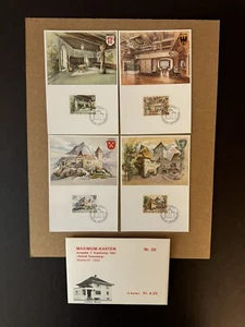 Liechtenstein FDC Maximum Card (MK26) 1981 Gutenberg Castle #718-21 +Envelope - Picture 1 of 2