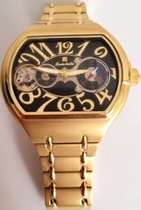SUPER RARE Louis Bolle Pioneer Men's Automatic Skeleton 44mm Moon Phase Watch - Picture 1 of 4