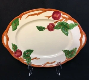 Plato de manzana franciscano apto para horno grande 14" x 10" años 50 sello trasero - Imagen 1 de 8