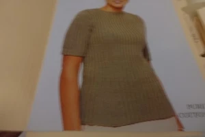 Jaeger Knitting Pattern JH0092 Ribbed Short Sleeve Sweater 32-42 - Picture 1 of 1