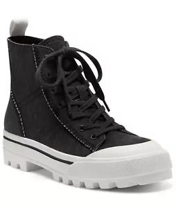 Lucky Brand Women’s Eisley Black Round Toe Lace Up High Top Sneakers Size 8.5 M - Picture 1 of 6