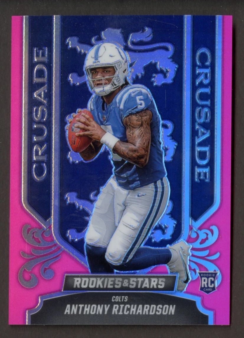 2023 Panini Rookies & Stars Football Anthony Richardson Pink Crusade RC /75