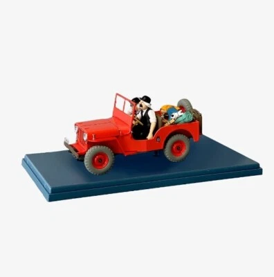 Figurina auto HERGE TINTIN RED JEEP WILLYS #06 1/24 merce autentica - Immagine 1 di 4