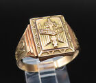 L.G.B 10K GOLD - Vintage Antique 1931 Flushing HS Signet Ring Sz 11 - GR492