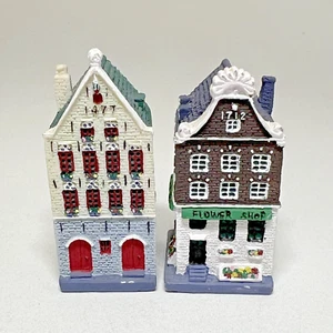 Canal House & Flower Shop Amsterdam Holland Dutch Handmade Hand Painted Resin - Picture 1 of 14