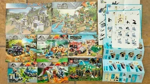 Lot V108: Notices Dinosaur world, Jurassic, Animal park Mega Bloks comp. légo - Imagen 1 de 1