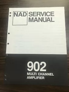 NAD 902 Multi Channel Amplifier Service Manual Free Shipping in the USA - Picture 1 of 1