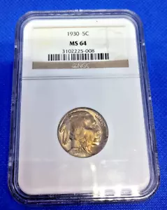 1930 Buffalo Nickel NGC MS64 (B91) - Picture 1 of 2