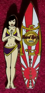 HOLLYWOOD VERANO TABLA DE SURF NIÑA SERIE JAPONÉS SOL NACIENTE Hard Rock Café PIN LE - Imagen 1 de 1