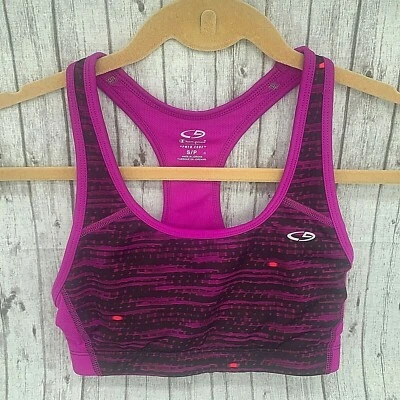 Champion Womens Power Core Sports Bra Unpadded Purple Size Small S Racerback - Image 1 of 4
