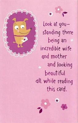 AG Mother's Day Card: Look At You--Standing There Being An Incredible Wife & Mom - Image 1 of 2