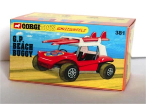 CUSTOM DISPLAY BOX FOR CORGI TOYS 381 G.P. BEACH BUGGY