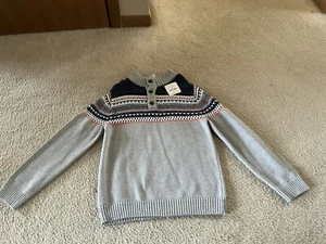 $36.95 NWT Gymboree Kids Boys Knitted Turtleneck Buttoned Sweater Jacket L(10-12 - Picture 1 of 6