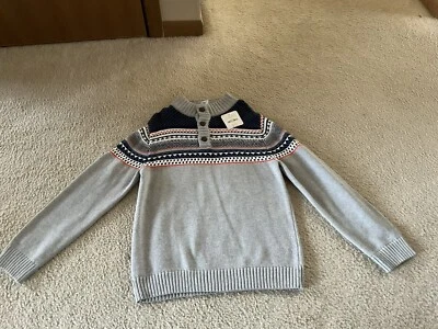 $36.95 NUEVO CON ETIQUETAS Gymboree Niños Niños Tejido Cuello Alto Abotonado Suéter Chaqueta L (10-12 Foto 1 de 4