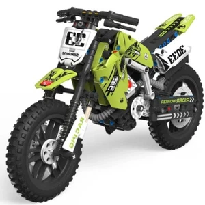 TECHNICAL MOTOCROSS MOTORBIKE MOTORCYCLE ASSEMBLY BUILDING BLOCKS BOY GIFT - Picture 1 of 7