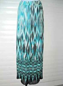Kenneth Cole Ikat Chiffon Banded Waist Resort Pants Swimsuit Cover Up Size M NWT - Picture 1 of 3