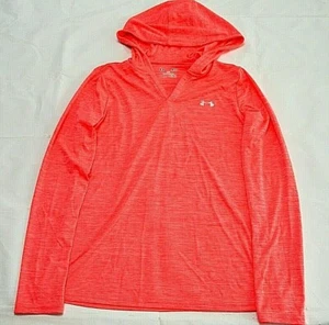Under Armour Loose Hooded Sweatshirt Pullover Neon Pink Women's Size Small NEW  - Picture 1 of 6