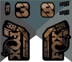 Fox 38 Factory 2021 Fork Decals - Wood Grain - Picture 1 of 1