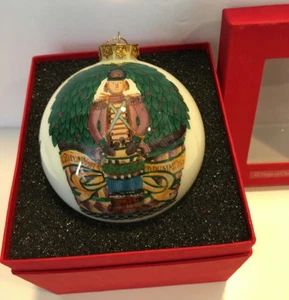 Debbie Mumm 12 Days of Christmas TREE Ornament TWELVE DRUMMERS DRUMMING GLASS - Picture 1 of 3