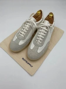Men Suitsupply White Sneaker Grained Calf Leather EU44 UK10 US11 - Picture 1 of 8