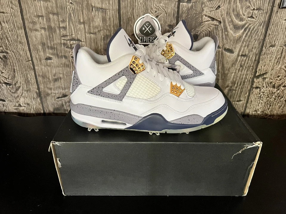 Nuevo Talla 10 - Jordan 4 x Eastside Golf Blanco/Azul Marino Medianoche (CU9981-102) Foto 1 de 4