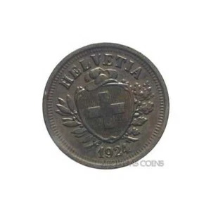 Schweiz / Switzerland / Helvetia - 1 Rappen 1924 B - Schmales Kreuz - Bild 1 von 2