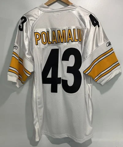 STEELERS Troy Polamalu On Field Offical Stitched Super Bowl XLIII Jersey 48 NWT Cover