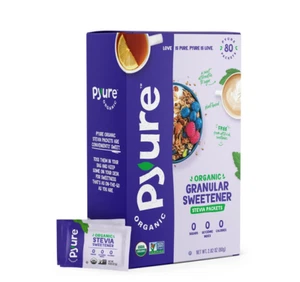 Pyure Bio Stevia Granulat Süßstoff Pakete, 80 Stück, 2,82 Unzen - Bild 1 von 12