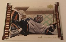 NHL Card, Roman Turek, Golden Goalies, UD Reserve 2001, Blues