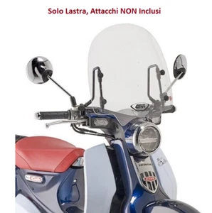 GIVI Parabrezza Trasparente 38,5 x 40 per Honda SUPER CUB 125 2018 - 2022 - Foto 1 di 2