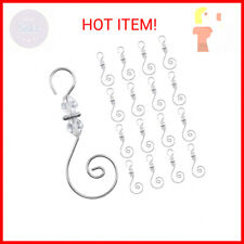 INCREWAY Ornament Hooks, 30 PCS Silver S-Shaped Hangers Hook Swirl Christmas Tre