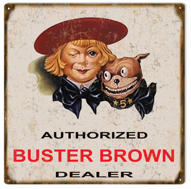 Nostalgic Country Authorized Buster Brown Advertisement Sign - Image 1 of 1