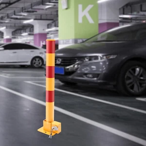 Bloqueo Automático Poste de Estacionamiento Bolardo de Seguridad Tubo de Hierro Barrera de Poste de Tráfico NUEVO - Imagen 1 de 11