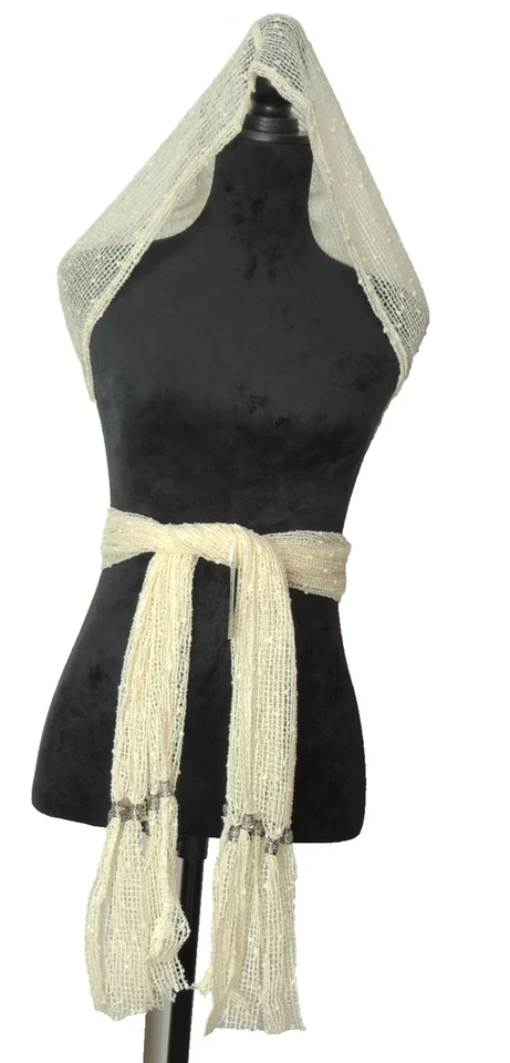 Pretty Angel Cream Hooded Scarf Scarve - Image 1 of 4