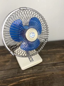 Vintage retro Kuo Horng BLUE Electric 6” Desk Fan 2 Speed Model KH-06R - Picture 1 of 8