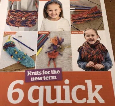 6 Quick Knits Ashley Wood, Bag, Hairband, Keyring, Scarf & Pencil Case  - Image 1 of 4