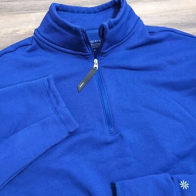 ATHLETA Acogedora Sudadera Pullover Deportiva Mediana 1/4 Cremallera Para Mujer PÚRPURA Bolsillo con Cremallera Foto 1 de 4