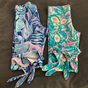 Set of Two Lilly Pulitzer Girls Leggings size L (8- 10) - Picture 1 of 14