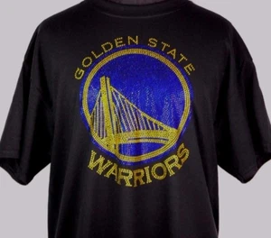 Golden State Warriors Ladies Rhinestone Bling Women's Shirt T-Shirt Size S-XL - Picture 1 of 2