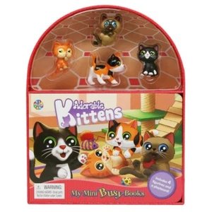 NEW Adorable Kittens My Mini Busy Book w 4 figurines & a Playboard by Phidal NEW - Picture 1 of 5