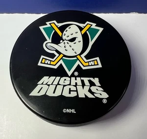Vintage ANAHEIM MIGHTY DUCKS 1990s Inglasco Official NHL Hockey Puck Collectible - Picture 1 of 6