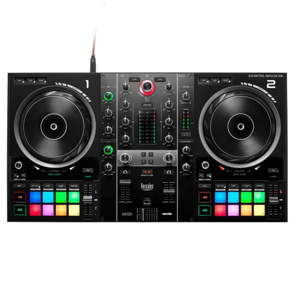 Hercules DJCONTROL INPULSE 500 Controller Dj due canali interfaccia audio USB - Immagine 1 di 4